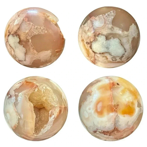 Natural Stone Crystal Sphere Collection & Stand - Picture 2 of 7